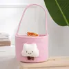 Estilo INS Cesta de Armazenamento Nuvem Trançada de Corda de Algodão Cesta de Flores Pendurada Colorida de Desenho Animado Cesta Pendurada Cesta de Armazenamento Dobrável