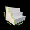 Gabinete de Isla con Forma de Escalón, Estante con Forma de Escalera, Estante de Almacenamiento, Gabinete para Flores y Regalos, Zapatero de Múltiples Niveles, Vitrina para Cosméticos