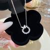 Elegante Collar de Acero de Titanio para Mujer, No se Desvanece, Versátil, Colgante de Alta Gama, Diseño de Nicho de Lujo Ligero, Cadena para Clavícula, Accesorios Transfronterizos