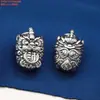 Accesorios de Plata de Ley 99 Pies Cuentas de Plata Candado de Plata Colgante de Serpiente Pequeña Accesorios Vintage Viejo Plata Dura 3D Materiales Hechos a Mano DIY