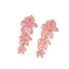 Pendientes de Flor Rosa con Goteo de Aceite de Lujo y Gama Alta Transfronterizos Son Adecuados para que las Mujeres los Usen en Banquetes Diarios y Vacaciones en la Playa