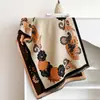 Lenço de Alta Qualidade Outono e Inverno Novo Imitação de Caxemira Estilo Nacional Lenço com Flores Chinesas Flor de Castanha Lenço Xale Grosso com Franjas