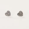 Agulha de Prata S925 Celebridade da Internet Moda Liga de Zinco Diamante Strass Coração de Amor em Forma de Coração Brilhante Brincos