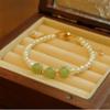Pulsera de Perlas de Agua Dulce Naturales con Jade Hetian Qingshui Pulsera de Cuentas Viejas Estilo Simple de Moda para Niños y Niñas