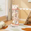 Contenedor de almacenamiento para muñecas para uso doméstico, vitrina transparente de gran capacidad para almacenar muñecas y juguetes, herramienta mágica de almacenamiento para juguetes de peluche