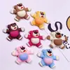 Personalização de Capas de Celular de Alta Qualidade com Estilo Personalizado, Adesivos de Urso Morango Fofos, Acessórios de Decoração DIY, Cola de Creme de PVC