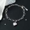 Pulseira de Corrente Amor Feminina Nicho Luxo Leve Hip-Hop Estilo Coreano Simples Personalidade Estudante Estilo Mori Estilo Frio