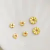 Relleno de Oro de 14K Color Duradero Cuadrado Retorcido Separador Redondo Engranaje de Flor Material para Abalorios Pulsera DIY Joyería