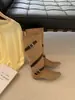 Botas de caña alta punta cuadrada que aumentan la altura botas largas 2026 Otoño Invierno hebilla gamuza personas bajas botas de jinete