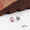 F136 Titanio Labio Uña Borde de Ola Onda de Agua Pin Ópalo Verdadero Aleación de Titanio G23 Joyería para Perforación del Cuerpo Humano Uña Hueso de la Oreja