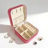 Caja de Joyería Portátil de Gama Alta Estilo Coreano, Caja Pequeña de Embalaje para Joyería de Viaje, Caja para Collares, Pendientes, Broches, Anillos, Hecho a Medida