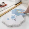 Estilo Ins Pequeño Fresco y Sencillo Imitación Cachemir Felpudo Absorbente Antideslizante Resistente al Desgaste Alfombra de Baño Felpudo Absorbente y Resistente a las Manchas