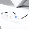 Nueva Llegada Lentes de Lectura sin Montura al por Mayor Lentes de Borde Cortado con Luz Anti-azul para Hombres y Mujeres Verano Lentes de Lectura HD para Ancianos 645 J5