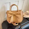 Bolso Femenino de Lazo a la Moda, Nuevo Estilo Otoño, Dulce y Fresco, Bolso Cruzado Cuadrado Pequeño de Moda, Bolso Transfronterizo Femenino Simple
