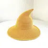 Sombrero de Mago de Hilo de Algodón, Sombrero de Bruja de Halloween Tejido Más Vendido de Amazon, Sombrero Mágico Plegable con Ala Grande