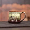Taza de café de cerámica cocida en horno transfronteriza, de forma única, para uso doméstico, taza de cerámica creativa, vaso de agua pequeño, vaso de agua personal estilo retro