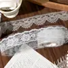Cinta PET Yanji Serie Encaje de la Tarde Tema Encaje Pegatinas Decorativas Reutilizables para DIY 6 Diseños