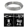 Cable de Acero Inoxidable Recubierto de Nylon de 2 mm para Valla de Jardín Exterior, Abrazadera de Tornillo de Suspensión, Kit de Carga