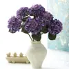 Flor Artificial de Hortensia Película de Impresión 3D Se Siente Hortensia Boda Decoración de Boda Sala de Estar Flor Decorativa Material de Flor Artificial