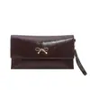 Tendencia de Moda Diseño Negro Tipo Sobre Bolso de Mano Elegante para Mujer Color Sólido Bolso Cuadrado Pequeño de Hombro