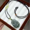 Cadena para Clavícula de Jade Hetian, Jade Hetian Natural en Color de Agua Clara, Colgante de Paz, Bolsa de la Suerte, Calabaza, Collar de Buda de Jade Hetian