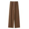 Estilo Novo Outono e Inverno Estilo Chinês Cor Sólida Design de Alto Padrão Calças de Perna Reta Moda Solta Emagrecedora Calças Longas para Mulheres Mx097