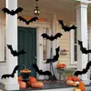Novo Pingente de Morcego de Halloween Simulação Morcego Preto Pendurado Voando Decorações Temáticas de Halloween para Interior e Exterior