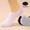 Calcetines de Algodón Poliéster de Color Sólido para Hombres de Pareja Transfronteriza, Negros, Blancos, Grises de Tobillo Sin Lavar, Calcetines Cortos de Corte Bajo Desechables para Uso Diario, Calcetines de Vendedor Ambulante
