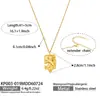 Pingente Quadrado Onda Curva Corrente de Clavícula Empilhável Multicamadas Aço Inoxidável 316L Banhado a Ouro 18k Colar Fino Atmosférico para Mulheres