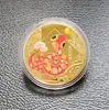 Medalhas Comemorativas do Ano do Coelho de 2025 Cobra Colorida Espírito Cobra Nafu Banhado a Ouro Banhado a Prata Moeda de Ano Novo Cobra do Zodíaco Presentes Vendidos