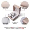 Caja de Relojes Plegable Redonda de PU Caja de Relojes Universal Simple Caja de Empaque de Relojes de Cuero con Sentido Avanzado Logo Impreso