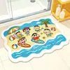 Alfombra de Piso de Tierra de Diatomeas Serie Crayon Shin-Chan Caricatura Linda para Entrada de Baño, Alfombra Absorbente de Agua de Secado Rápido para Entrada