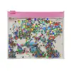 Bolsa con cierre de cremallera de arena líquida transparente simple personalizada por el fabricante Bolsa de plástico a prueba de polvo para papelería estudiantil de PVC