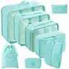Conjunto de Bolsas de Armazenamento para Viagem Transfronteiriça com Sete ou Oito Peças, Bolsa de Armazenamento para Viagem de Negócios, Bolsa de Armazenamento de Grande Capacidade, Conjunto de Armazenamento à Prova d'Água