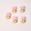 Brinquedo de Comida Fofo Pão de Leite Biscoito Desenho Animado Joias para Unhas Resina Acessórios de Montagem de Unhas Estéreo Brincos DIY