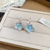 Brincos de pétalas em pintura a óleo degradê estilo férias na praia, frescos e doces, luxo leve, nicho, brincos de alta qualidade