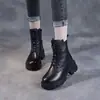 Botas Martin de moda para mujer, nueva colección otoño/invierno 2026, estilo popular, diseño británico elegante, antideslizantes, retro, forradas de felpa, cálidas botas de algodón