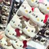 Lindo Estampado de Leopardo Lazo Gato Kt Muñeco de Peluche Dibujos Animados Lazo para el Cabello de Niños Muñeco de Máquina de Garra Diadema para Niña