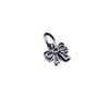 Colgante de abanico de plata pura S925, lazo, colgante DIY de croissant, pulsera de perlas de cristal, accesorios hechos a mano al por mayor