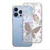 Linda Capa de Celular Borboleta 17Promax Space Case 16Plus Capa Protetora Iphone15 Estilo Europeu e Americano Capa Transparente