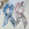 Pañuelo de Seda Twill de Hangzhou Pequeño Largo Nueva Letra Moda Combinable Banda para el Cabello Pañuelo Estilo Occidental Decorativo Combinación Camisa