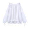 Amazon Atacado de Comércio Exterior Transfronteiriço Roupas Femininas 2025 Verão Nova Moda Camisa Gola Zhongshan Decorada com Laço