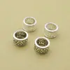 Accesorios de plata tailandesa S925 al por mayor accesorios hechos a mano para DIY accesorios de dinero huecos redondos para pastel cuentas de grano de cobre de dinero
