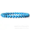 Promoção Quente Transfronteiriça da Amazon 6mm Pedra Bruta Natural Pedras Semi-Preciosas Contas Pulseira Elástica Pulseira para Homens e Mulheres Joias Atacado