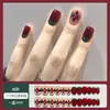 Ropa Infantil Armadura Año Nuevo 2024 Primavera y Verano Manicura de Alta Gama Cuadrado Corto Ojo de Gato Terminadas Mediana Larga Blanca 24 Piezas