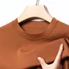 Camiseta Masculina de Cor Sólida, Manga Curta Fina, Fresca para o Verão, Tricô Versátil, Gola Redonda, Nova Camiseta de Seda Gelada para Homens