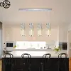 Lámpara de comedor de cristal de lujo ligero transfronteriza, candelabro estilo industrial americano enchufable, barra de bar, candelabro pequeño de hierro largo de tres cabezas