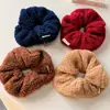 Goma de Pelo de Felpa Otoño e Invierno Estilo Coreano Oversize Dulce Cuerda para Moño Simple Pin para Flequillo Bb