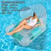 Fornecimento Exclusivo Transfronteiriço de Colchão Inflável Flutuante de Malha Rosa Lantejoula Estilo Ins, Pvc Espessado para Piscina de Praia Adulto Lazer Boia Aquática