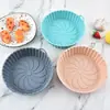 Nueva Bandeja Redonda de Silicona para Freidora de Aire, Horno de Microondas, Horno, Bandeja para Pollo Asado, Herramientas de Horneado para Cocina, Venta al por Mayor